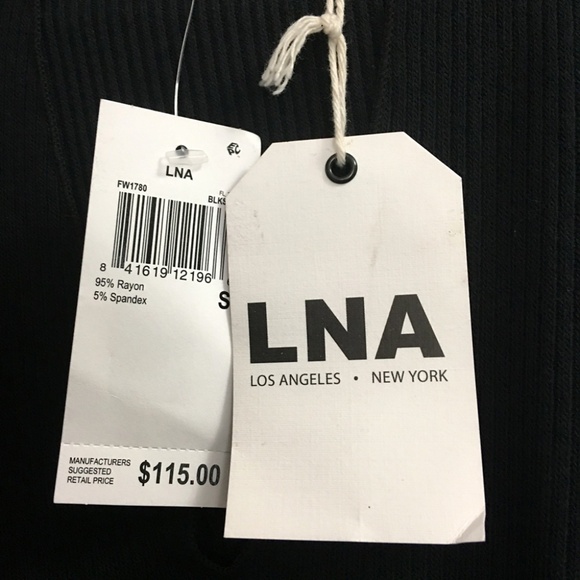 Revolve LNA Cold Shoulder Sweater Top Tunic Modal Blend Choker V-Neck - Picture 8 of 11